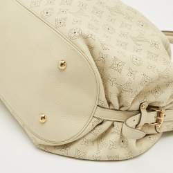 Pre Owned Louis Vuitton Lin Monogram Mahina Leather Surya XL Bag