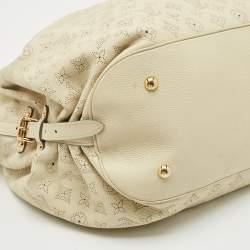 Pre Owned Louis Vuitton Lin Monogram Mahina Leather Surya XL Bag