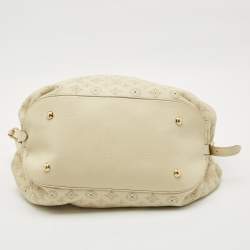 Pre Owned Louis Vuitton Lin Monogram Mahina Leather Surya XL Bag