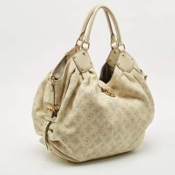 Pre Owned Louis Vuitton Lin Monogram Mahina Leather Surya XL Bag