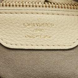 Pre Owned Louis Vuitton Lin Monogram Mahina Leather Surya XL Bag