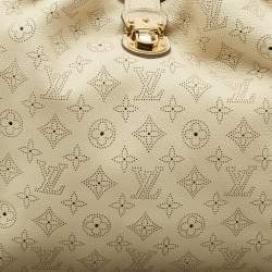 Pre Owned Louis Vuitton Lin Monogram Mahina Leather Surya XL Bag