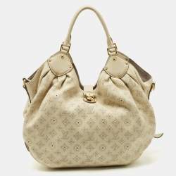 Pre Owned Louis Vuitton Lin Monogram Mahina Leather Surya XL Bag