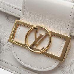 Pre Owned Louis Vuitton White Monogram Dauphine Broderie East West