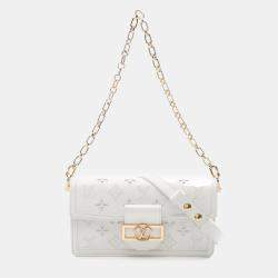 Pre Owned Louis Vuitton White Monogram Dauphine Broderie East West