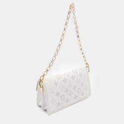 Pre Owned Louis Vuitton White Monogram Dauphine Broderie East West