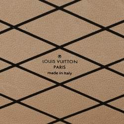 Pre Owned Louis Vuitton Black Graphic Print Leather Petite Malle Bag