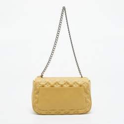 Pre Owned Louis Vuitton Yellow Monogram Puffy Leather Mama Broderie Bag