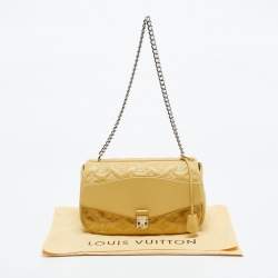 Pre Owned Louis Vuitton Yellow Monogram Puffy Leather Mama Broderie Bag