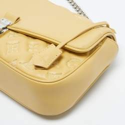 Pre Owned Louis Vuitton Yellow Monogram Puffy Leather Mama Broderie Bag