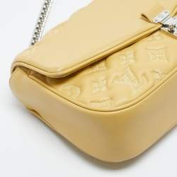 Pre Owned Louis Vuitton Yellow Monogram Puffy Leather Mama Broderie Bag