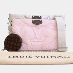 Pre Owned Louis Vuitton Pink Silver Monogram Econyl Pillow Maxi Multi Pochette Accessoires