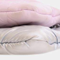 Pre Owned Louis Vuitton Pink Silver Monogram Econyl Pillow Maxi Multi Pochette Accessoires