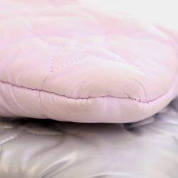 Pre Owned Louis Vuitton Pink Silver Monogram Econyl Pillow Maxi Multi Pochette Accessoires
