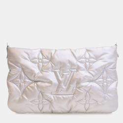 Pre Owned Louis Vuitton Pink Silver Monogram Econyl Pillow Maxi Multi Pochette Accessoires