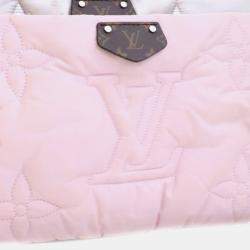Pre Owned Louis Vuitton Pink Silver Monogram Econyl Pillow Maxi Multi Pochette Accessoires