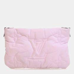 Pre Owned Louis Vuitton Pink Silver Monogram Econyl Pillow Maxi Multi Pochette Accessoires