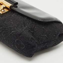 Pre Owned Louis Vuitton Black Monogram Nylon and Vernis Dentelle Pochette