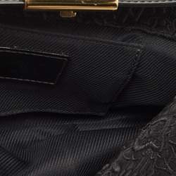 Pre Owned Louis Vuitton Black Monogram Nylon and Vernis Dentelle Pochette