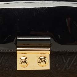 Pre Owned Louis Vuitton Black Monogram Nylon and Vernis Dentelle Pochette