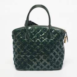 Pre Owned Louis Vuitton Green Monogram Vernis Fascination Lockit Bag