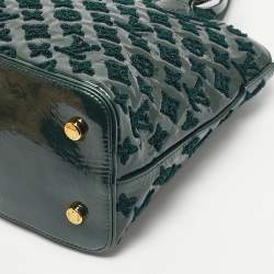 Pre Owned Louis Vuitton Green Monogram Vernis Fascination Lockit Bag
