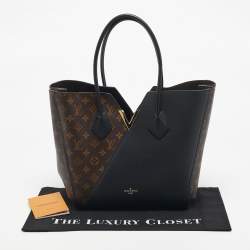 Pre Owned Louis Vuitton Black Monogram Canvas and Leather Kimono Bag