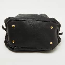 Pre Owned Louis Vuitton Black Monogram Mahina Leather Surya XL Bag