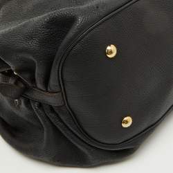 Pre Owned Louis Vuitton Black Monogram Mahina Leather Surya XL Bag