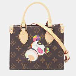 Pre Owned Louis Vuitton Brown Takashi Murakami Monogram Panda OnTheGo BB Bag