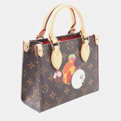 Pre Owned Louis Vuitton Brown Takashi Murakami Monogram Panda OnTheGo BB Bag