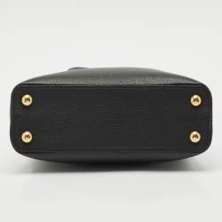 Pre Owned Louis Vuitton Black/Blue Taurillon Leather Capucines BB Bag