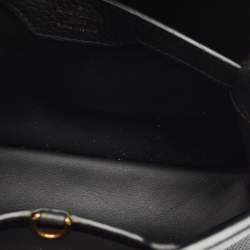 Pre Owned Louis Vuitton Black/Blue Taurillon Leather Capucines BB Bag