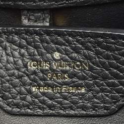 Pre Owned Louis Vuitton Black/Blue Taurillon Leather Capucines BB Bag