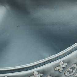 Pre Owned Louis Vuitton Blue Monogram Leather Mama Perles Pochette Bag