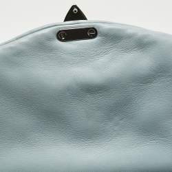 Pre Owned Louis Vuitton Blue Monogram Leather Mama Perles Pochette Bag