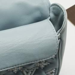 Pre Owned Louis Vuitton Blue Monogram Leather Mama Perles Pochette Bag