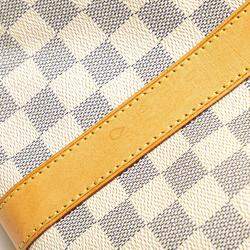 Pre Owned Louis Vuitton White Damier Azur Keepall Bandouliere 55