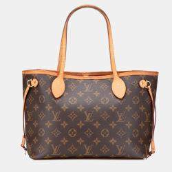 Pre Owned Louis Vuitton Brown Monogram Neverfull PM Bag
