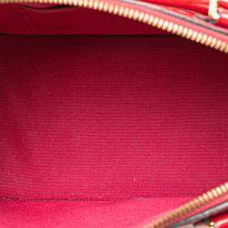 Pre Owned Louis Vuitton Red Monogram Vernis Alma BB Bag
