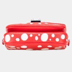 Pre Owned Louis Vuitton Red Yayoi Kusama Monogram Empreinte Infinity Dots Micro Metis