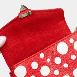 Pre Owned Louis Vuitton Red Yayoi Kusama Monogram Empreinte Infinity Dots Micro Metis