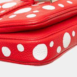 Pre Owned Louis Vuitton Red Yayoi Kusama Monogram Empreinte Infinity Dots Micro Metis