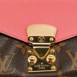 Pre Owned Louis Vuitton Rose Litchi Monogram Canvas and Leather Pallas Wallet