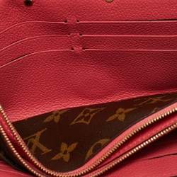 Pre Owned Louis Vuitton Rose Litchi Monogram Canvas and Leather Pallas Wallet
