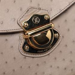 Pre Owned Louis Vuitton Beige Ostrich Mirada Bag