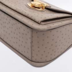 Pre Owned Louis Vuitton Beige Ostrich Mirada Bag