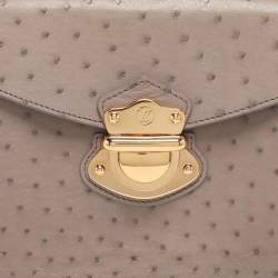 Pre Owned Louis Vuitton Beige Ostrich Mirada Bag