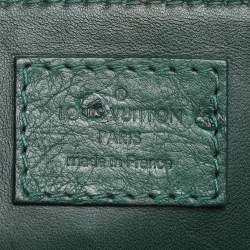 Pre Owned Louis Vuitton Green Ostrich Alma BB Bag