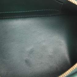 Pre Owned Louis Vuitton Green Ostrich Alma BB Bag
